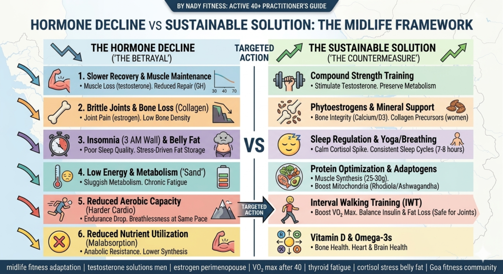 Transitioning to smarter training to counteract hormonal decline after 40 through recovery and joint health.