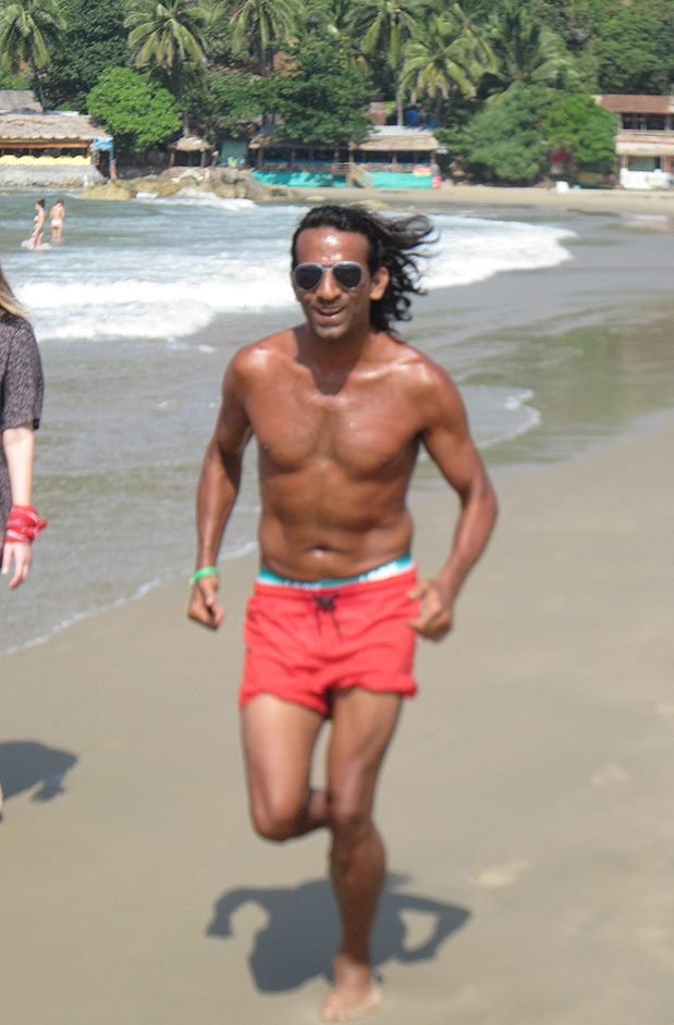 Running on the beach